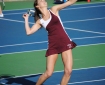 Courtesy of Drew Dipane Genkina won both her singles and doubles matches against Rhode Island.