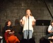 Sarah Davis, FCRH ’16, recites a Nuyorican-style poem for her performance. (Tessa Bloechl/The Ram)