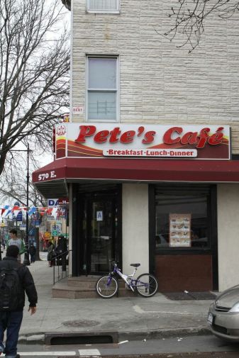 Pete’s Cafe is located on the corner of Fordham Road and Hoffman Street. (Samuel Joseph/ The Ram)