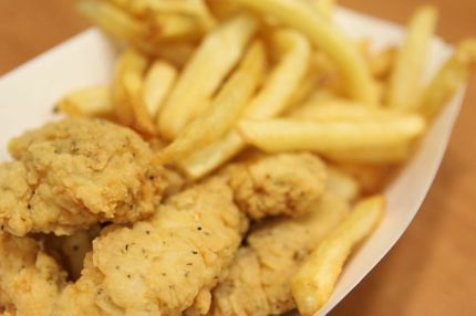 Students used to be able to get  five chicken strips for a meal swipe, but now it has been changed to only three. (Samuel Joseph/The Ram)