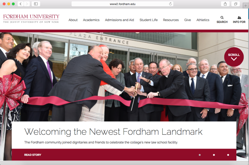 Fordham recently released a preview of its updated website, which has an array of new features. 