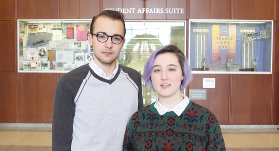 The two chairs of the Sexual Misconduct Task Force, Nicholas Sawicki  and Caroline Corwin, are featured in the video.
