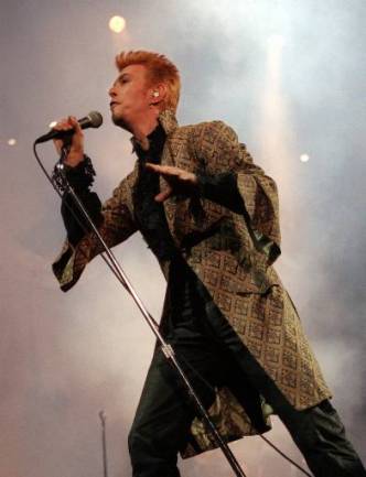 Bowie set the stage for new looks in fashion, wearing androgynous clothing. Courtesy of AP