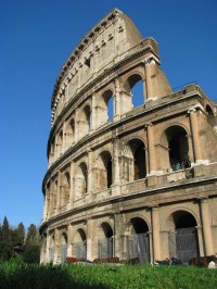 The Colosseum is both the largest amphitheater ever built and one of Rome's most popular tourist spots. Courtesy of Flickr