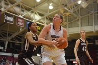 Senior Samantha Clark put up a dominant performance in her final game at home. Andrea Garcia/The Fordham Ram