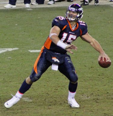 Out of the NFL for several years, Tim Tebow has transitioned to baseball. (Courtesy of Wikimedia)